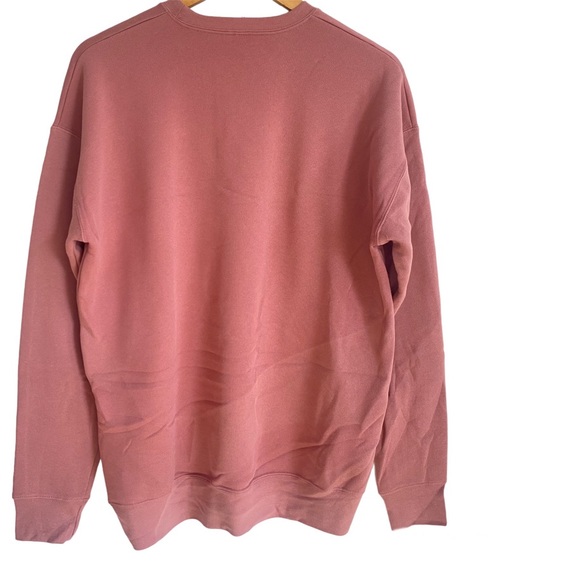 Bella + Canvas Fleece Collection Pink SWEATER WEATHER Crewneck Sweatshirt - Picture 4 of 5